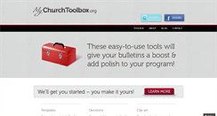 Desktop Screenshot of mychurchtoolbox.org
